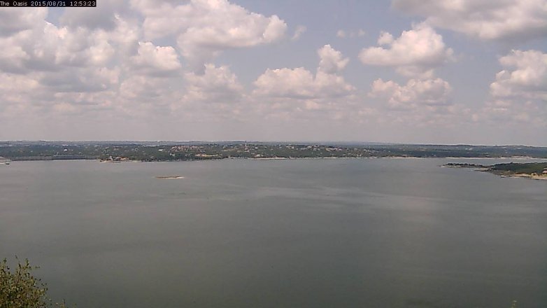 Lake Travis webcam, August 31, 2015 12:00 PM CT