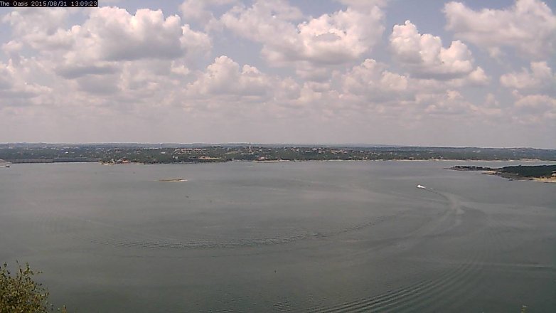 Lake Travis webcam, August 31, 2015 12:15 PM CT