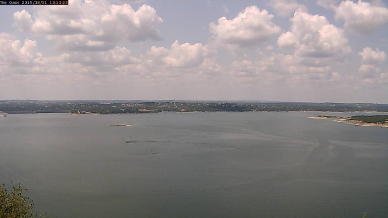 Lake Travis webcam, August 31, 2015 12:20 PM CT