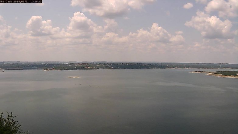 Lake Travis webcam, August 31, 2015 12:35 PM CT