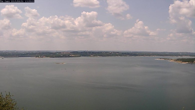 Lake Travis webcam, August 31, 2015 12:40 PM CT