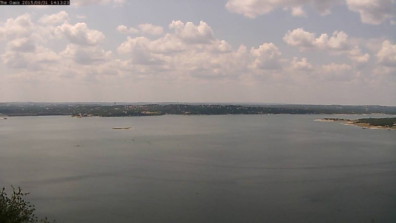 Lake Travis webcam, August 31, 2015 1:20 PM CT