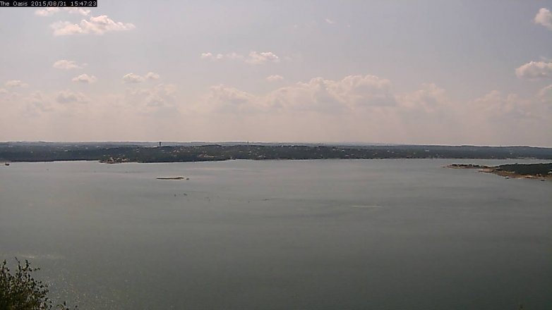 Lake Travis webcam, August 31, 2015 2:55 PM CT