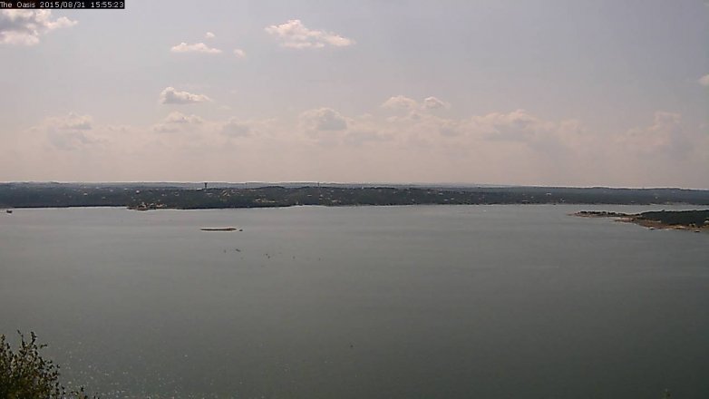 Lake Travis webcam, August 31, 2015 3:00 PM CT