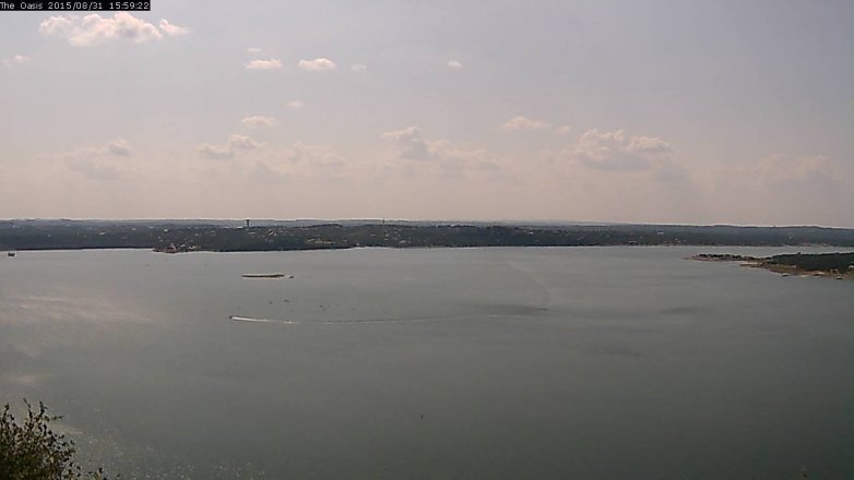 Lake Travis webcam, August 31, 2015 3:05 PM CT