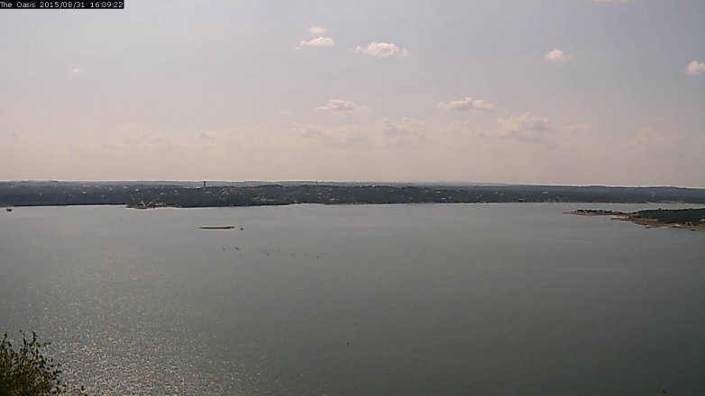 Lake Travis webcam, August 31, 2015 3:15 PM CT