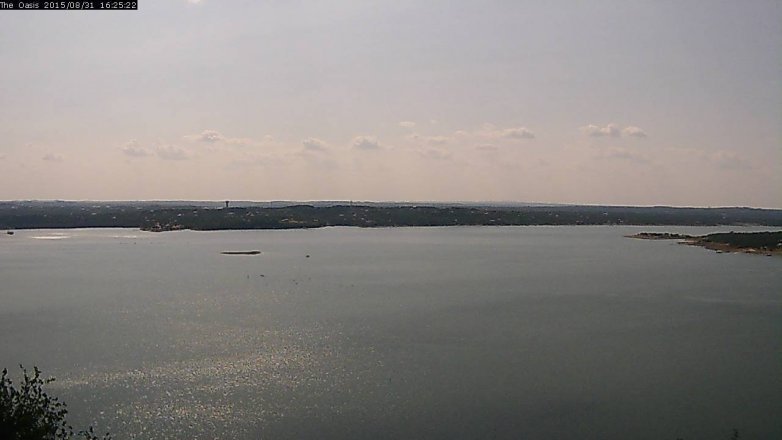 Lake Travis webcam, August 31, 2015 3:30 PM CT