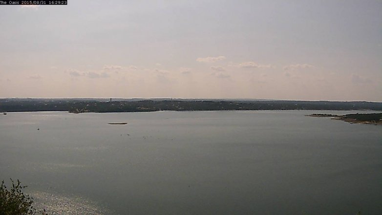 Lake Travis webcam, August 31, 2015 3:35 PM CT