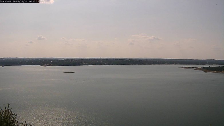 Lake Travis webcam, August 31, 2015 3:40 PM CT