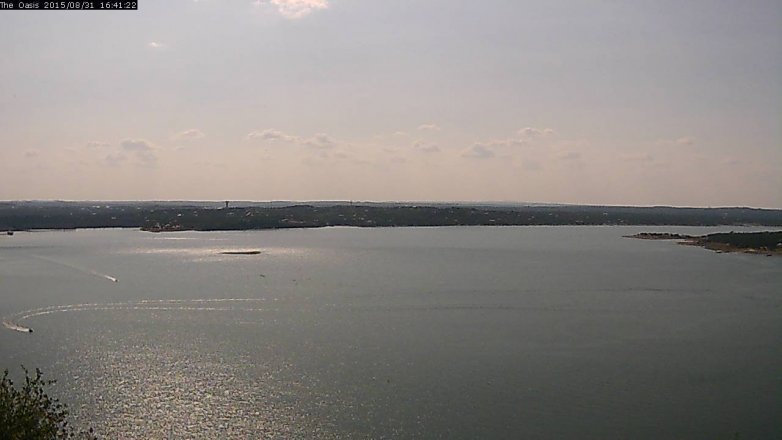 Lake Travis webcam, August 31, 2015 3:50 PM CT