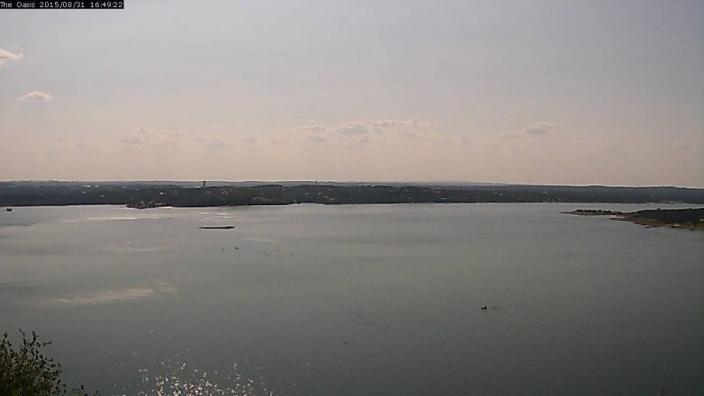 Lake Travis webcam, August 31, 2015 3:55 PM CT