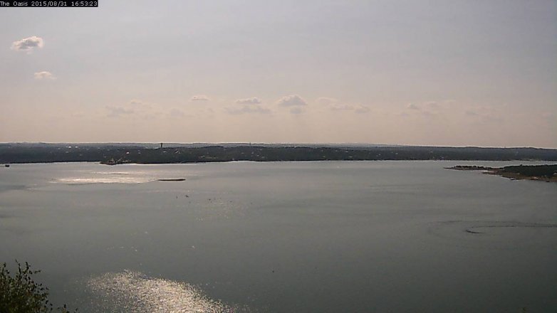 Lake Travis webcam, August 31, 2015 4:00 PM CT