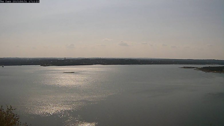 Lake Travis webcam, August 31, 2015 4:15 PM CT
