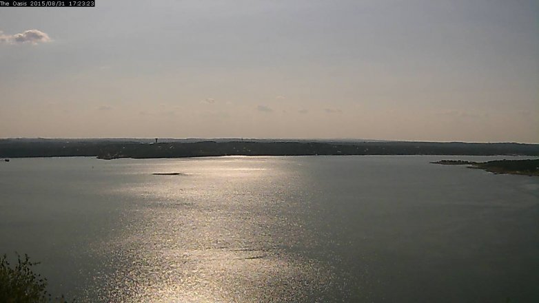 Lake Travis webcam, August 31, 2015 4:30 PM CT