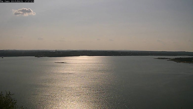 Lake Travis webcam, August 31, 2015 4:35 PM CT