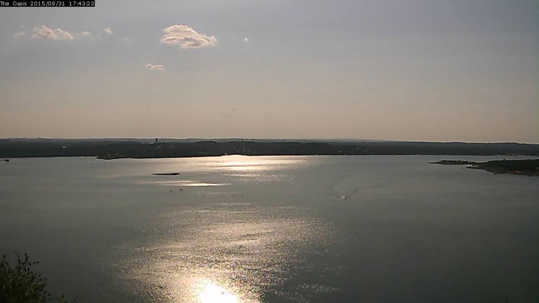 Lake Travis webcam, August 31, 2015 4:50 PM CT