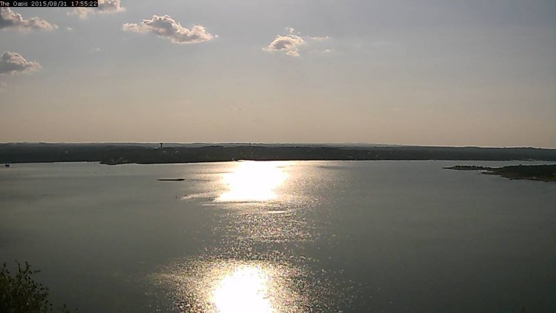Lake Travis webcam, August 31, 2015 5:00 PM CT
