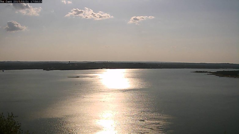 Lake Travis webcam, August 31, 2015 5:05 PM CT