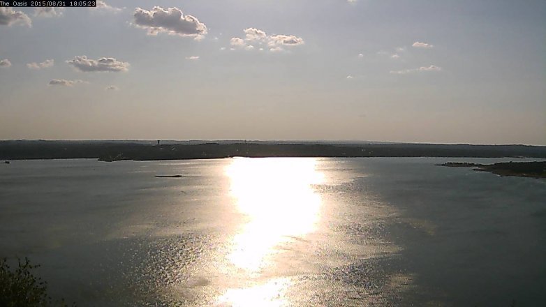 Lake Travis webcam, August 31, 2015 5:10 PM CT