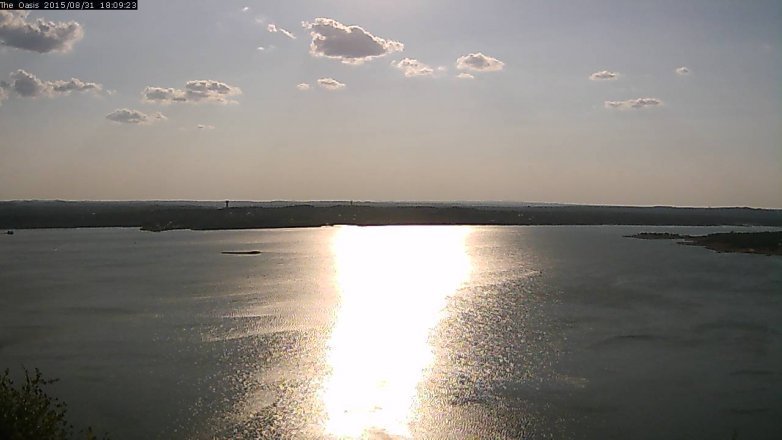 Lake Travis webcam, August 31, 2015 5:15 PM CT