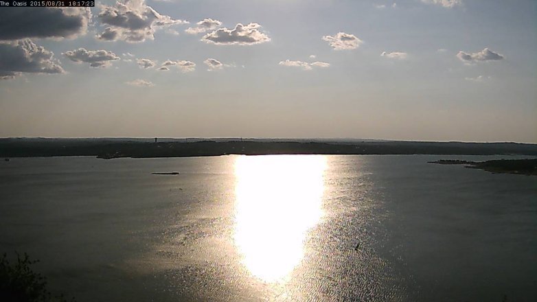 Lake Travis webcam, August 31, 2015 5:25 PM CT