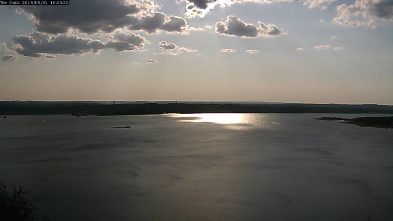 Lake Travis webcam, August 31, 2015 5:30 PM CT