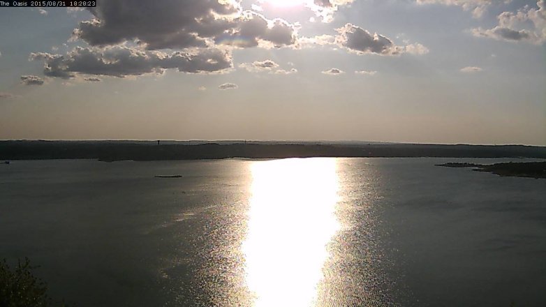 Lake Travis webcam, August 31, 2015 5:35 PM CT
