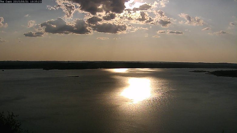 Lake Travis webcam, August 31, 2015 5:40 PM CT