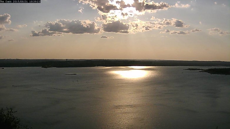 Lake Travis webcam, August 31, 2015 5:45 PM CT
