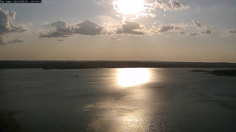 Lake Travis webcam, August 31, 2015 5:50 PM CT