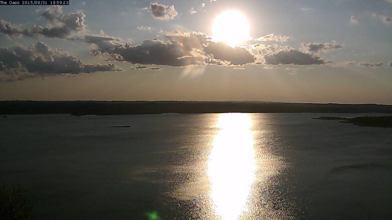 Lake Travis webcam, August 31, 2015 6:05 PM CT