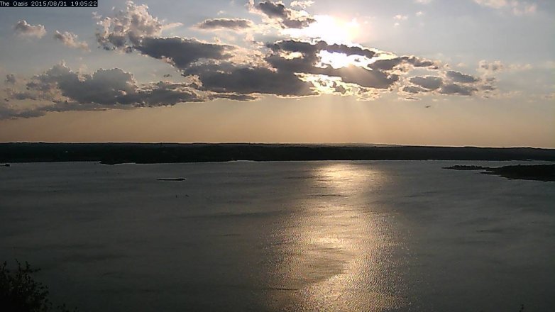 Lake Travis webcam, August 31, 2015 6:10 PM CT