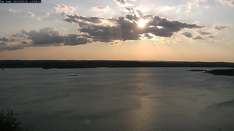 Lake Travis webcam, August 31, 2015 6:15 PM CT