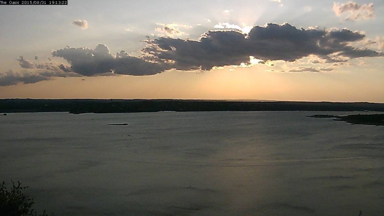 Lake Travis webcam, August 31, 2015 6:20 PM CT