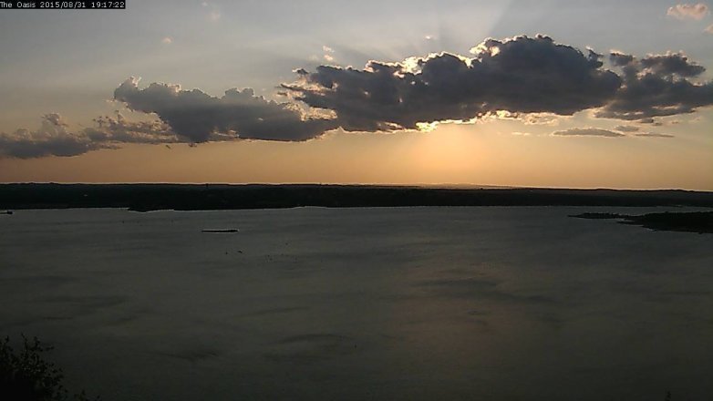 Lake Travis webcam, August 31, 2015 6:25 PM CT