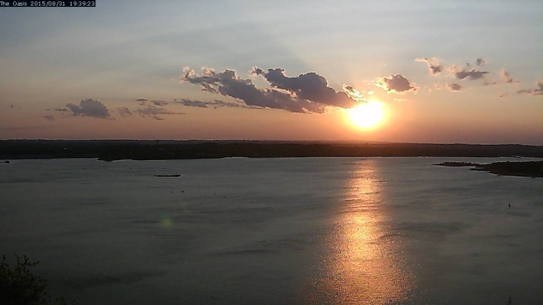 Lake Travis webcam, August 31, 2015 6:45 PM CT