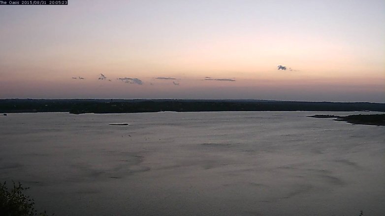 Lake Travis webcam, August 31, 2015 7:10 PM CT