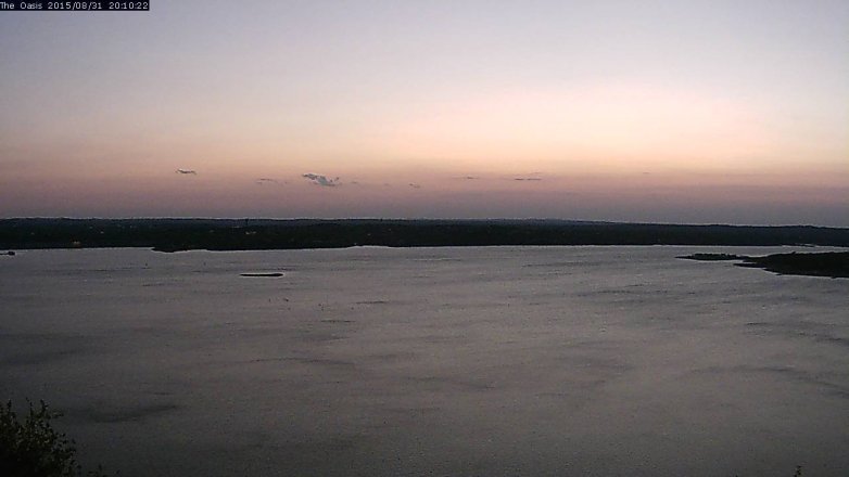 Lake Travis webcam, August 31, 2015 7:15 PM CT