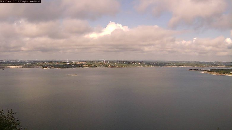 Lake Travis webcam, September 1, 2015 9:10 AM CT