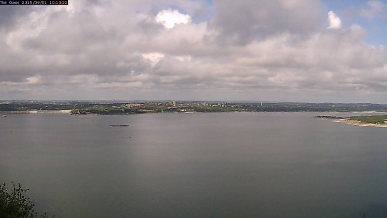 Lake Travis webcam, September 1, 2015 9:20 AM CT