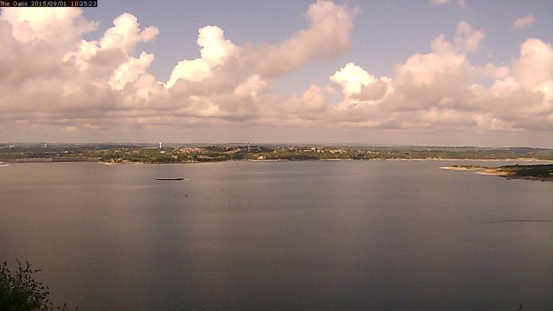 Lake Travis webcam, September 1, 2015 9:30 AM CT