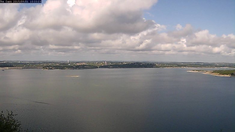 Lake Travis webcam, September 1, 2015 9:40 AM CT