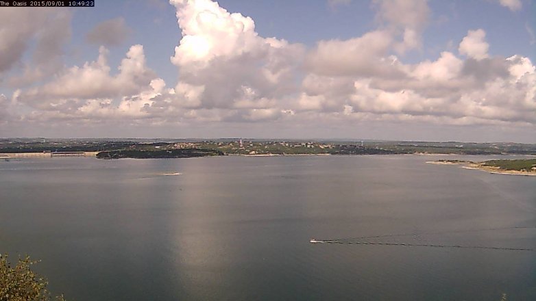 Lake Travis webcam, September 1, 2015 9:55 AM CT