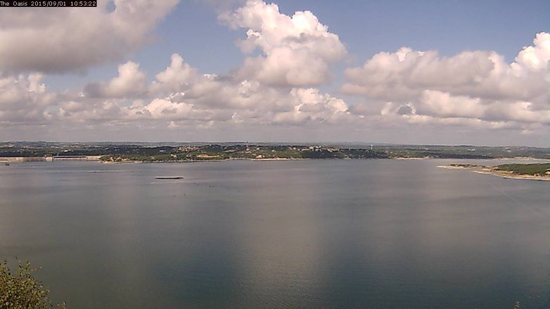 Lake Travis webcam, September 1, 2015 10:00 AM CT