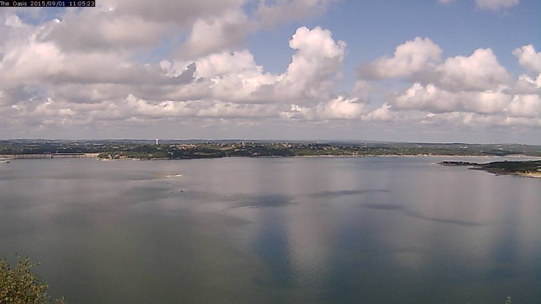 Lake Travis webcam, September 1, 2015 10:10 AM CT