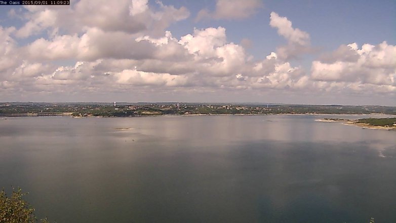 Lake Travis webcam, September 1, 2015 10:15 AM CT