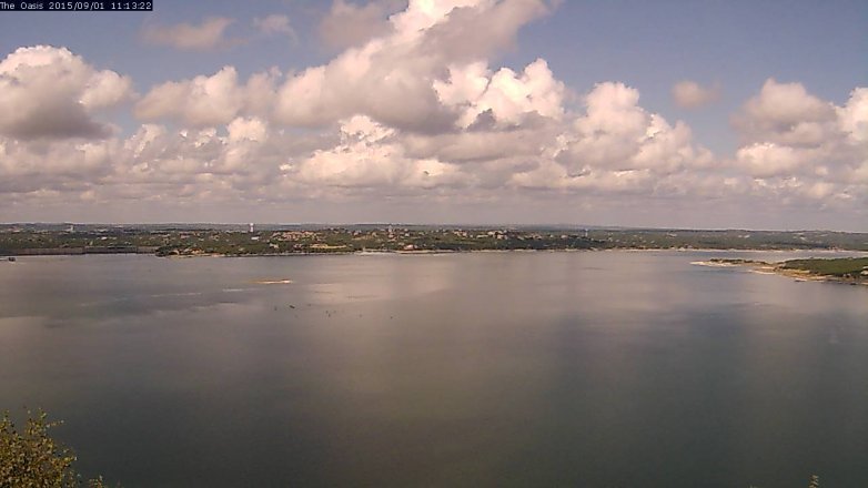 Lake Travis webcam, September 1, 2015 10:20 AM CT