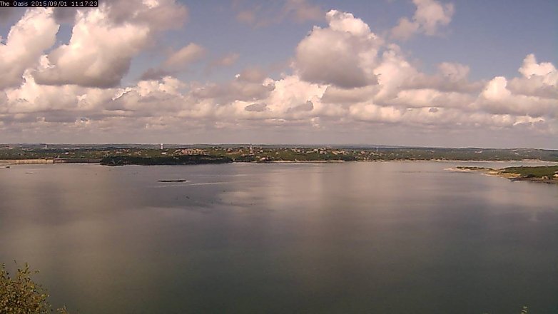 Lake Travis webcam, September 1, 2015 10:25 AM CT