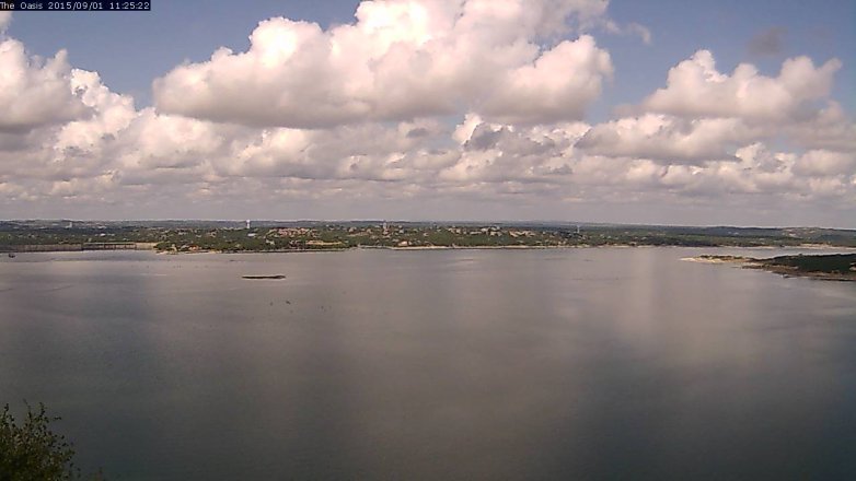 Lake Travis webcam, September 1, 2015 10:30 AM CT