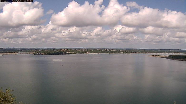 Lake Travis webcam, September 1, 2015 10:35 AM CT